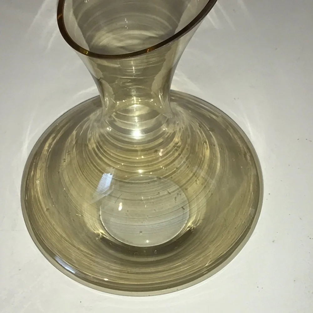 Ships Wine Decanter Slant Top W/ Round Bottom Champagne Crystal Decanter